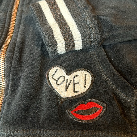 Betsey Johnson Performance Zip Hoodie & Jogger Velour Set - Picture 2 of 13